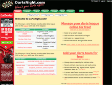 Tablet Screenshot of dartsnight.com
